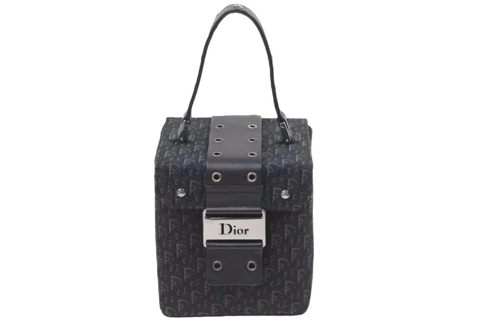Christian Dior vanity case Galliano Cannage street black limited edition